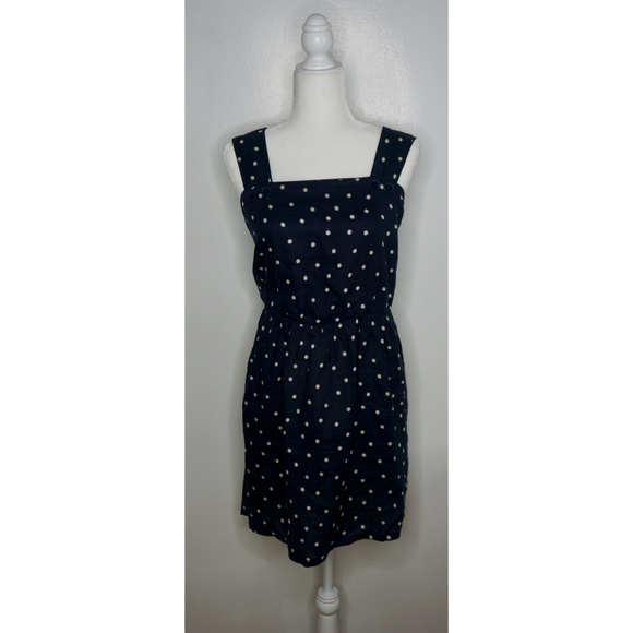 Sessun Dresses & Skirts - SESSUN Navy Cross Strap Polka Dot Dress (Size M)